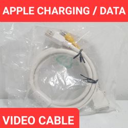 Apple iPod/iPhone/iPad 30 Pin Charging And Data Cable With Video Out
