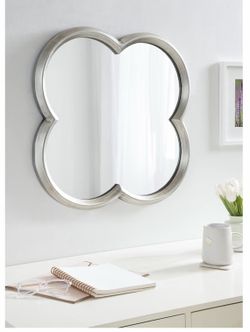 Silver Quatrefoil Wall Mirror