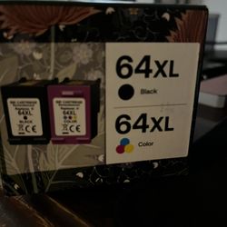 HP Printer Black/Tri-Color  64XL