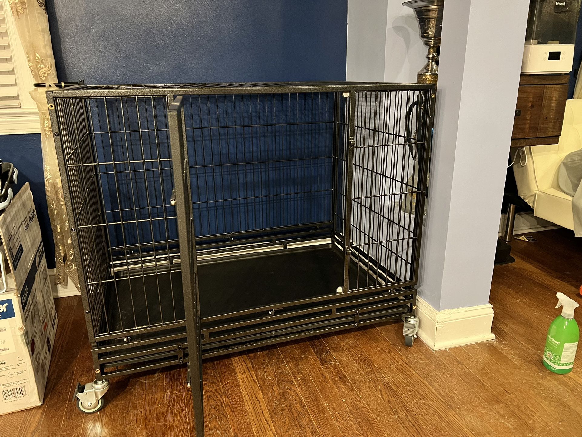 Frisco Ultimate Lightweight Heavy Duty Foldable Steel Single Door Dog