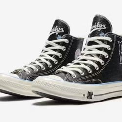 Size-10 UNDEFEATED X CONVERSE X BK DODGERS CHUCK 70 HI