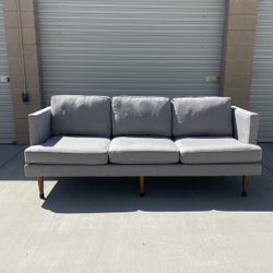 *Free Delivery* Modern Gray West Elm Couch Sofa 3 Seater