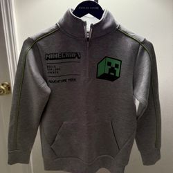 Minecraft Half-Zip Sweatshirt – Size 10–11 (146 cm)