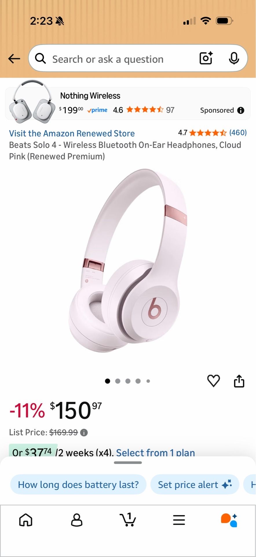 Beats Solo 4 ( Cloud Pink )