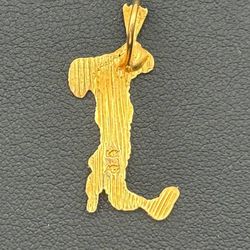 Jewelry 14k solid yellow gold Italy pendant Boot charm 1.2 grams