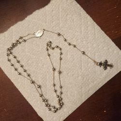 Rosario De Plata 925 Muy Buena Condición, Mediano-Grande 