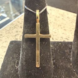 14KT Solid Gold Cross Pendant 40393-2
