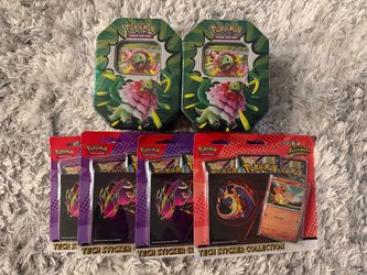Pokemon Ascended Heroes Tech Sticker Collections & Meganium ex Tins