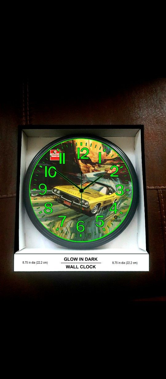 Glow In The Dark Wall Clock Trans Am Clock  Coupe DeVille Jack Daniels Chevy Super Bee Impala Ford Clock General Lee Wall Clock