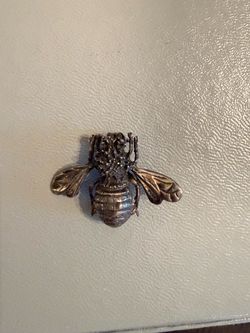 Antique Bronze Bee Brooch Pin