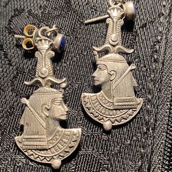Sterling Silver 925 Egyptian Cleopatra Earrings