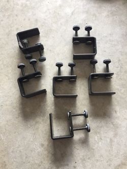 Set of 6 metal clamps