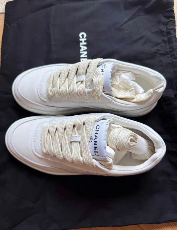 Chanel leather sports sneakers