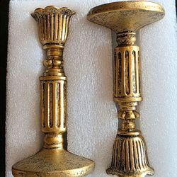 2 resin candleholders
