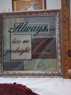 Always Kiss Me Goodnight Framed Wall Art
