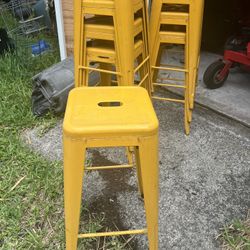 8 Metal Stools