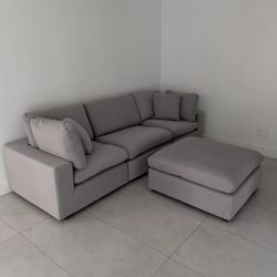 New Grey Sofa Cloud Couch Sectional