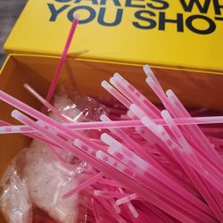 Red GLO sticks bracelets