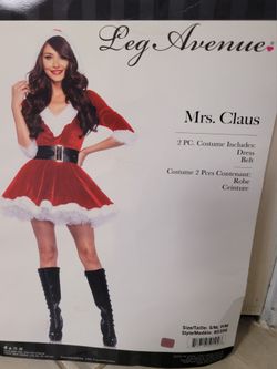 Early Halloween Costume 2 Pc Mrs Claus
