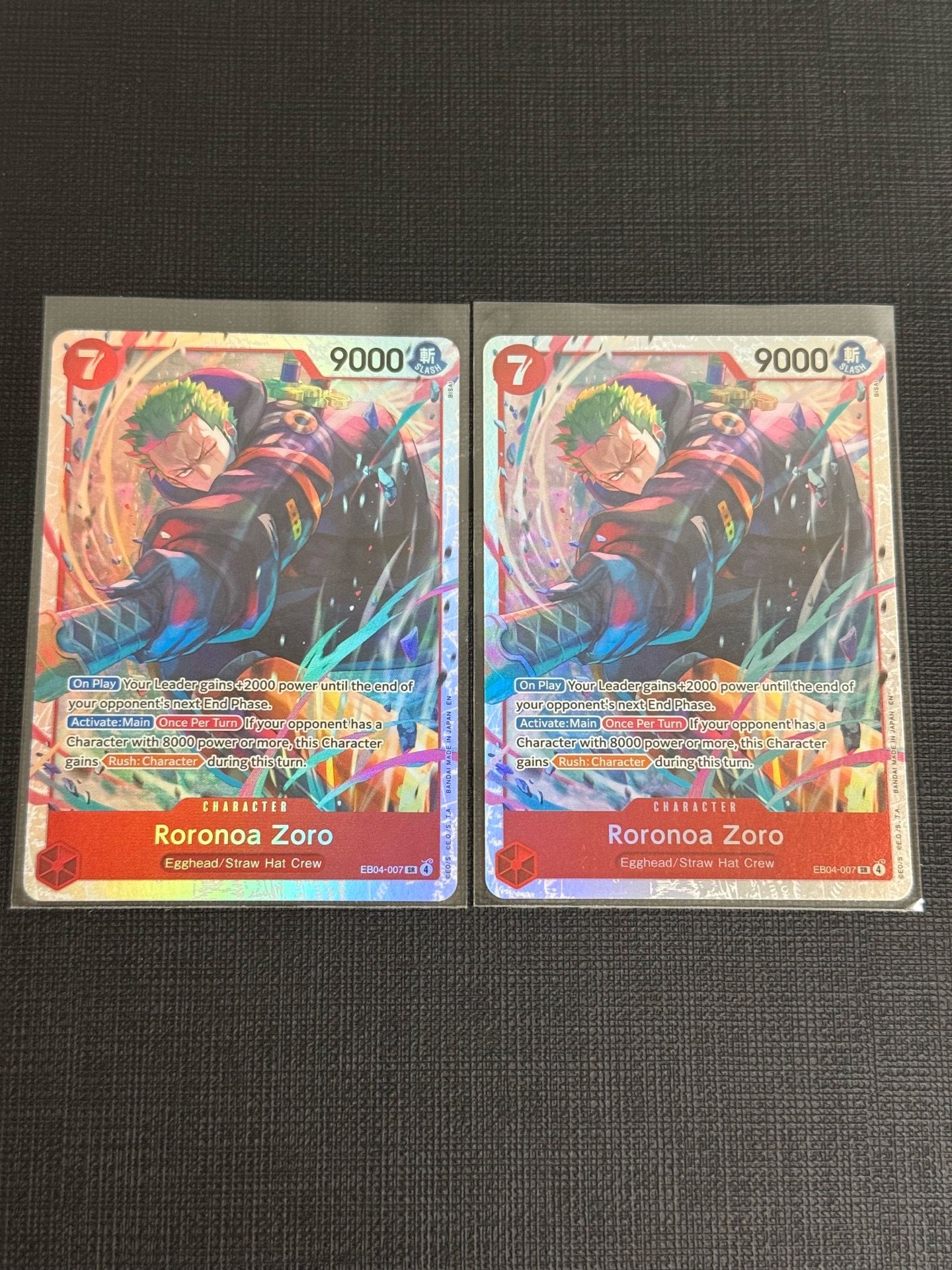 2x Roronoa Zoro EB04-007 SR | English OP15 Adventure on KAMI’s Island | NM