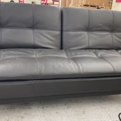 Black Leather Futón 
