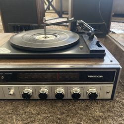 Vintage Precise 1035A Radio/ Record Player WITH SPEAKERS