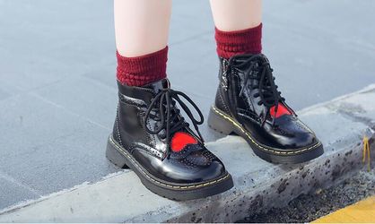 Kids Stylish Patent Leather Boots