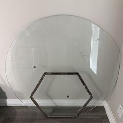 Glass dining table
