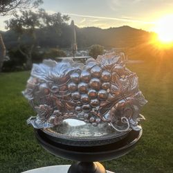 Vintage Arthur Court Silver Grapes Napkin Holder Rectangular Original 1999