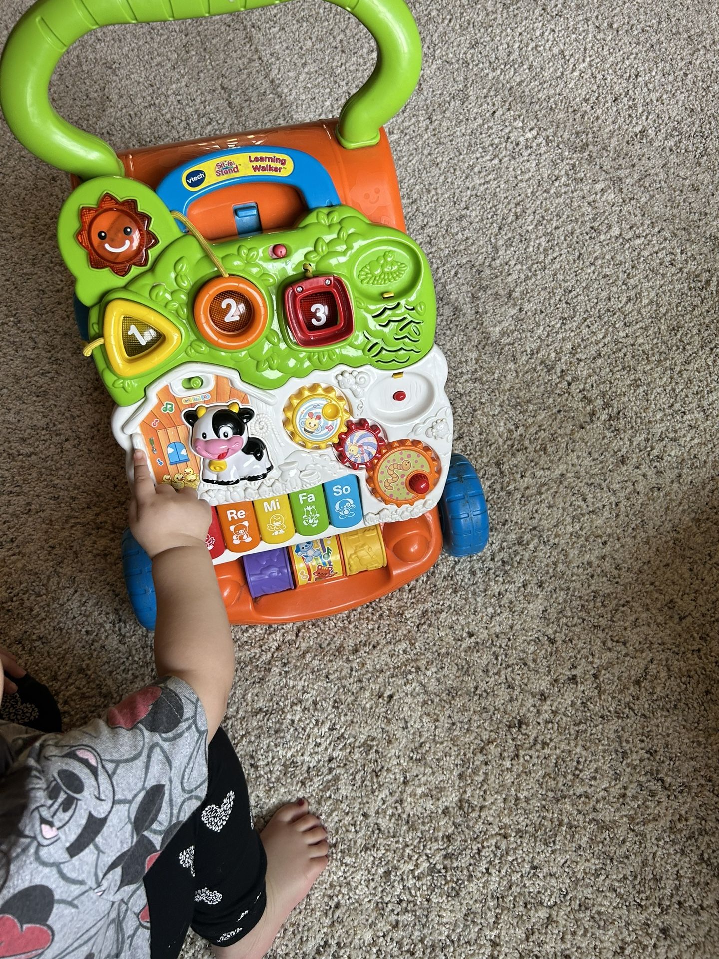 Vtech Baby First Steps Baby Walker. 2 Speeds. Lays Flat For Baby Toy