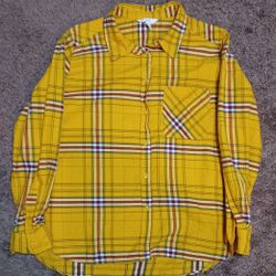 Women's Yellow Plaid Shirt