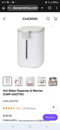 Cuckoo Counter top Hot /Warm water