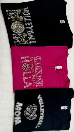 Volleyball Mom Bling T-shirt’s 