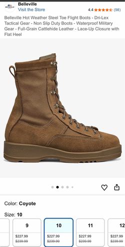 Belleville Hot Weather Steel Toe Boot