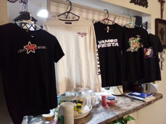 For all.....five- size: small shirts front and back photos