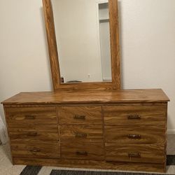 NINE DRAWER DRESSER W/MIRROR 