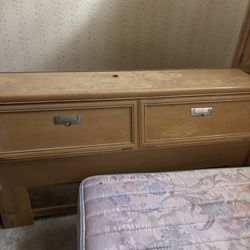 2 Tall Chest With 3 Draws, 2 Mirrors, Headboard Cabinet