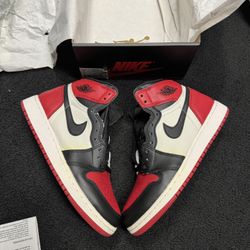 DS Jordan Bred Toe 1 GS size 6 6Y Nike 100% Authentic