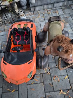 Rideamals Scout play and rinde pony and Lamborghini