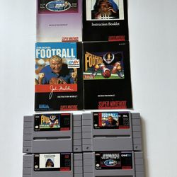 Super Nintendo- SNES lot Of 4 Games With Manuals 