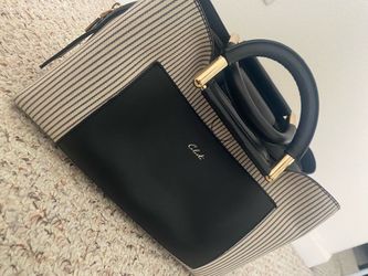 Celeste Striped Handbag with Gold Hardware
