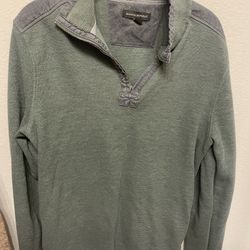 Banana Republic Men’s Green Half Zip Sweater, Medium