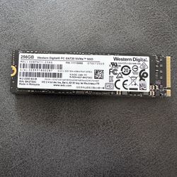 Western Digital PC SN730 NVMe SSD with a 256GB capacity.