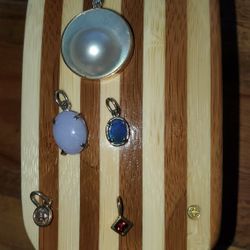 Gold Pendants. Jade Diamond Ruby Pearl Opal