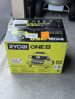 Ryobi 18V ONE+ Cordless 1 Gal. Portable Horizontal Air Compressor with 120 PSI Maximum Pressure (Tool Only