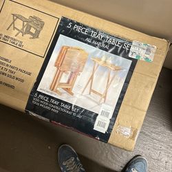 5 Piece Tray Table Set