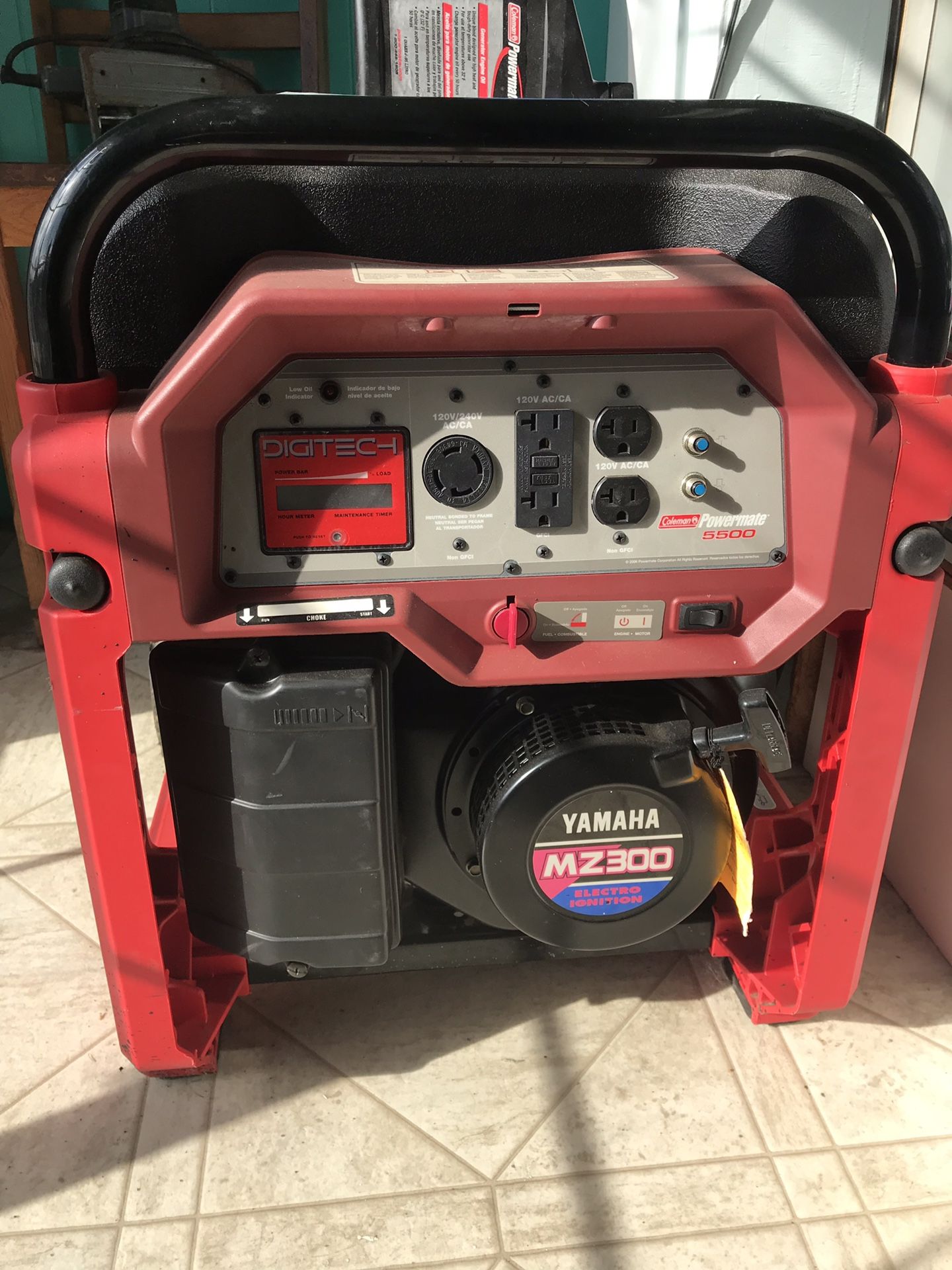 Coleman powermate 5500 online generator yamaha mz300
