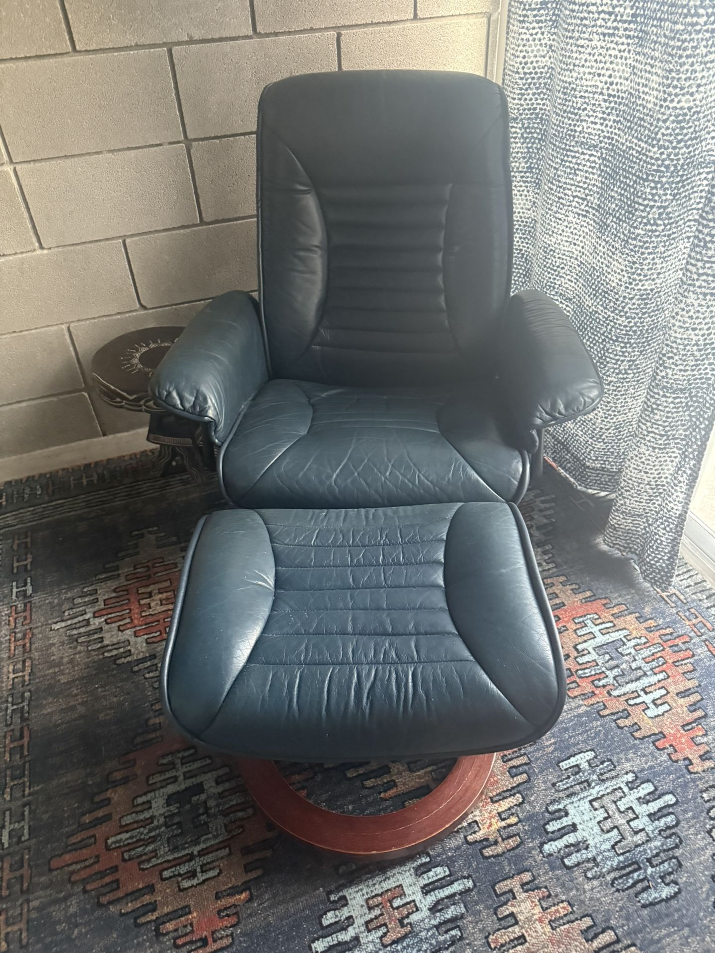 Leather Reclining Chair And Ottoman