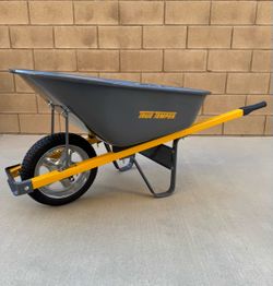 True Temper 6 cu. ft Steel / Metal Powered Wheelbarrow