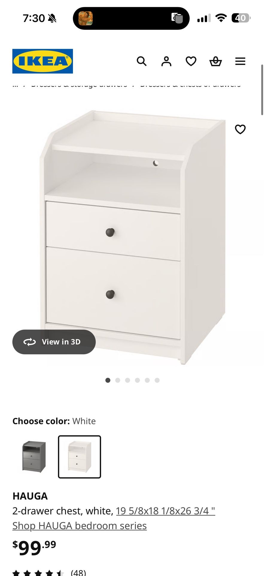 IKEA Nightstands X2
